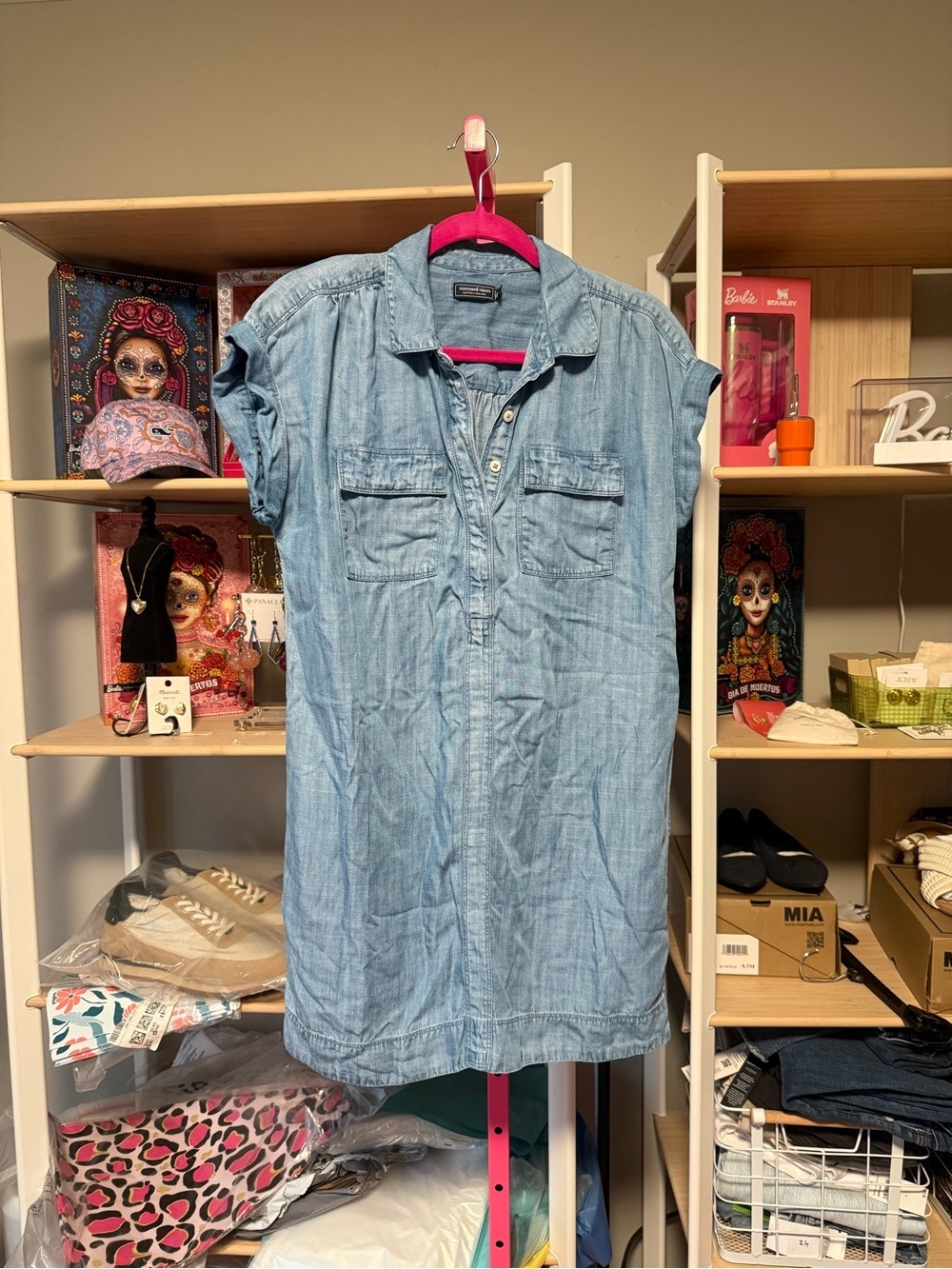 Vineyard Vines Chambray Shirt Dress - NWOT - Size Small - Picture 4 of 6